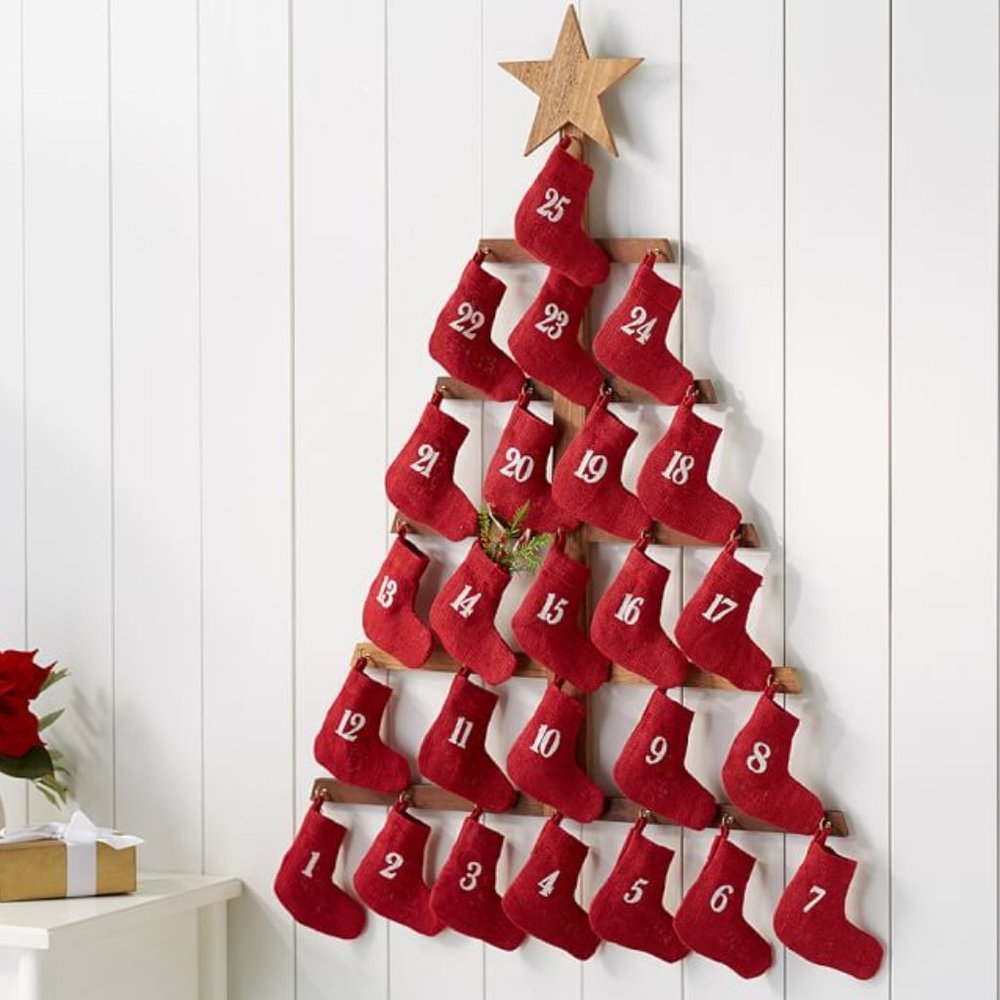 Pottery Barn Stocking Tree Advent Calendar